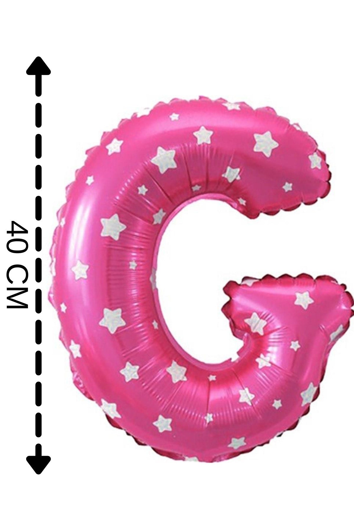 Folyo Balon G Harfi Helyum Balon 40 Cm Pembe Renk