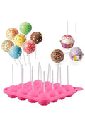 Silikon Yuvarlak Desenli Cakepop Kalıbı