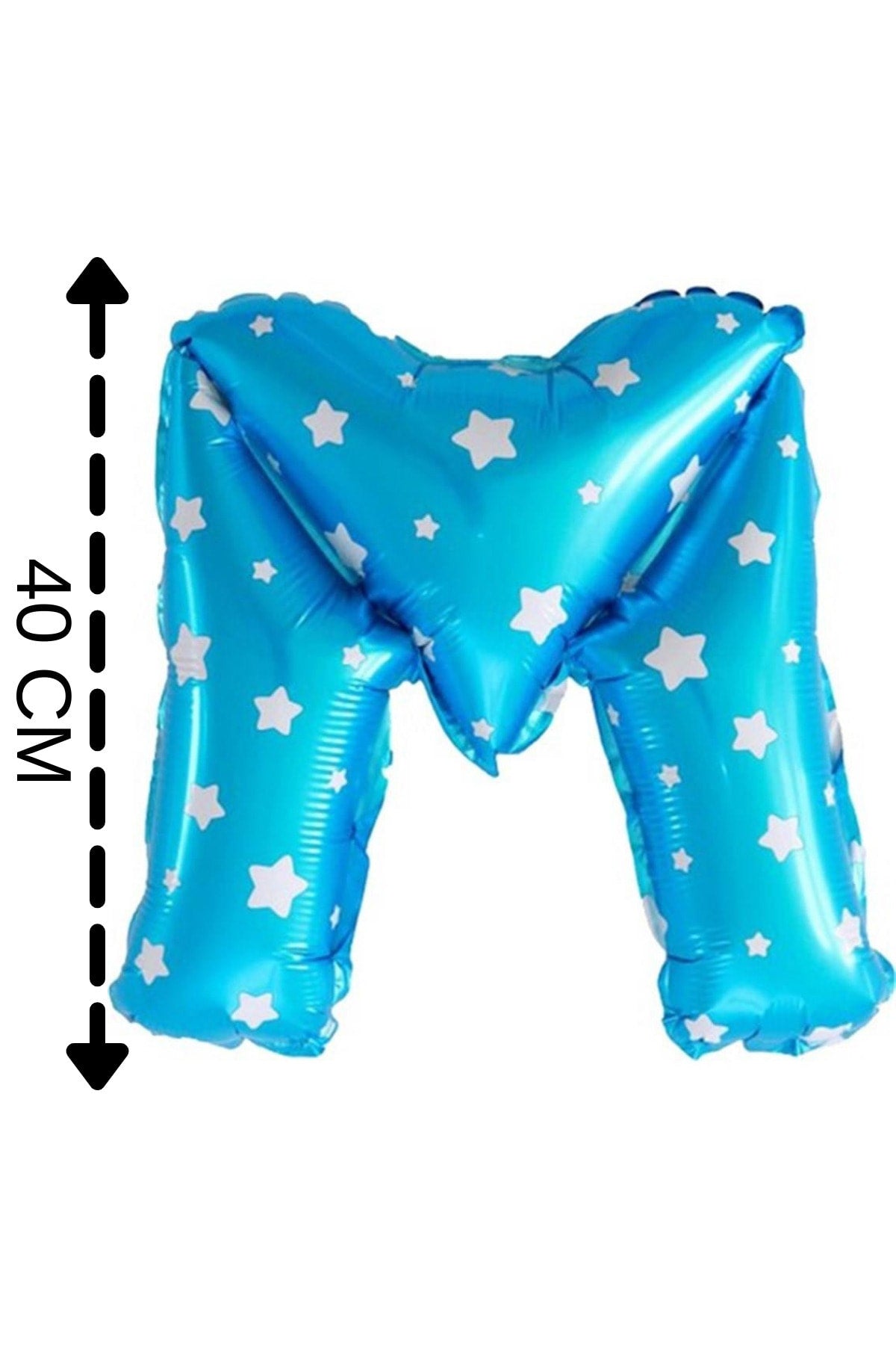 Folyo Balon M Harfi Helyum Balon 40 Cm Mavi Renk