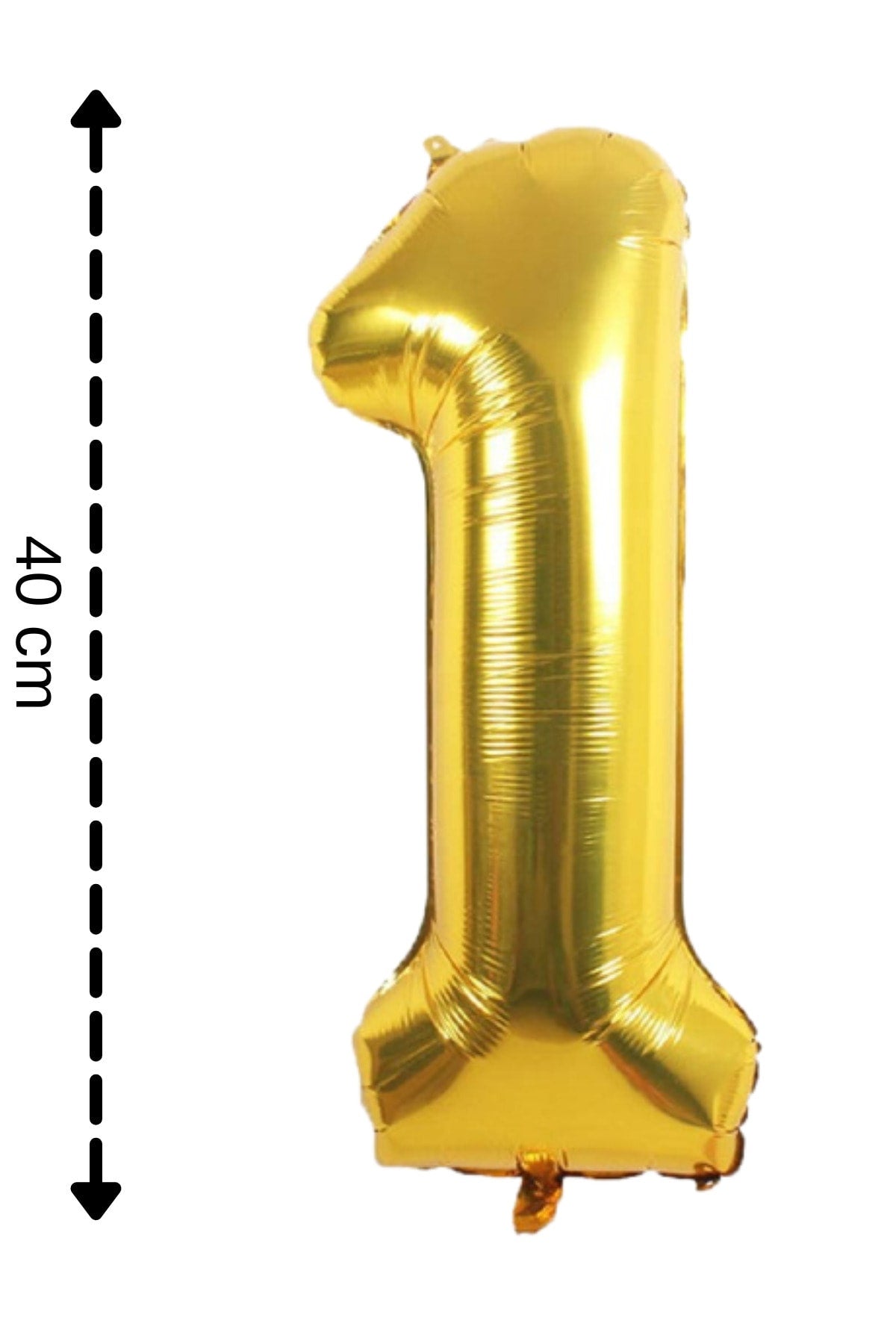 Folyo Balon 1 Rakamı Helyum Balon 40 Cm Altın Renk