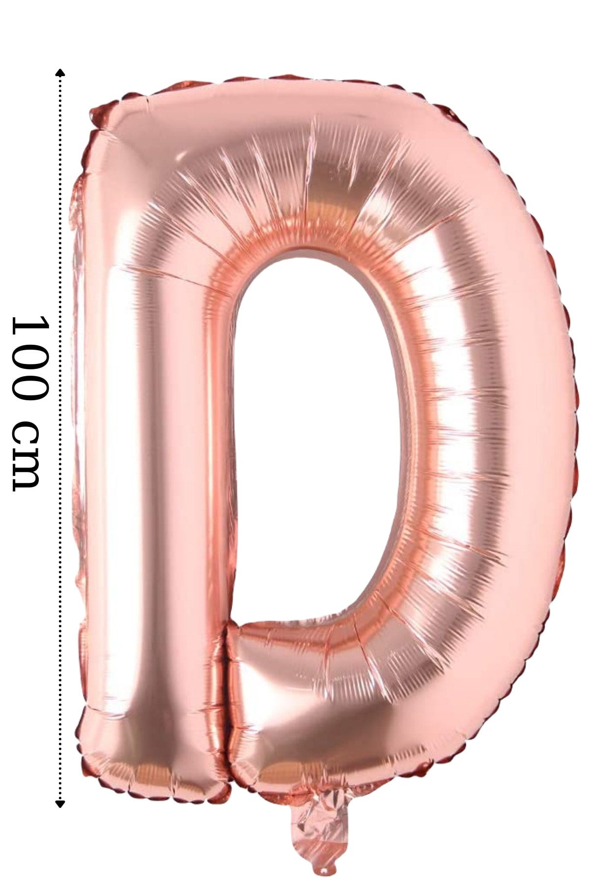 Folyo Balon D Harfi Helyum Balon 100 Cm Rose Renk