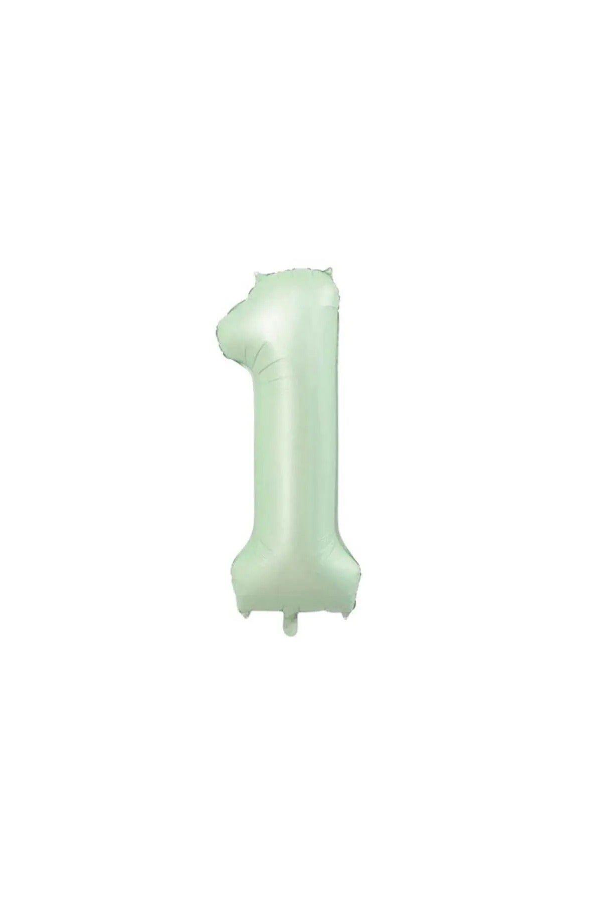 Folyo Balon 1 Rakamı Helyum Balon 76cm Retro Yeşil Renk