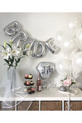 Bride Yazılı Folyo Balon Gümüş Renk 40 cm