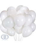 Beyaz Metalik Balon 12 Adet