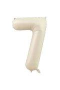 Folyo Balon 7 Rakamı Helyum Balon 76 Cm Krem Renk