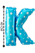 Folyo Balon K Harfi Helyum Balon 40 Cm Mavi Renk