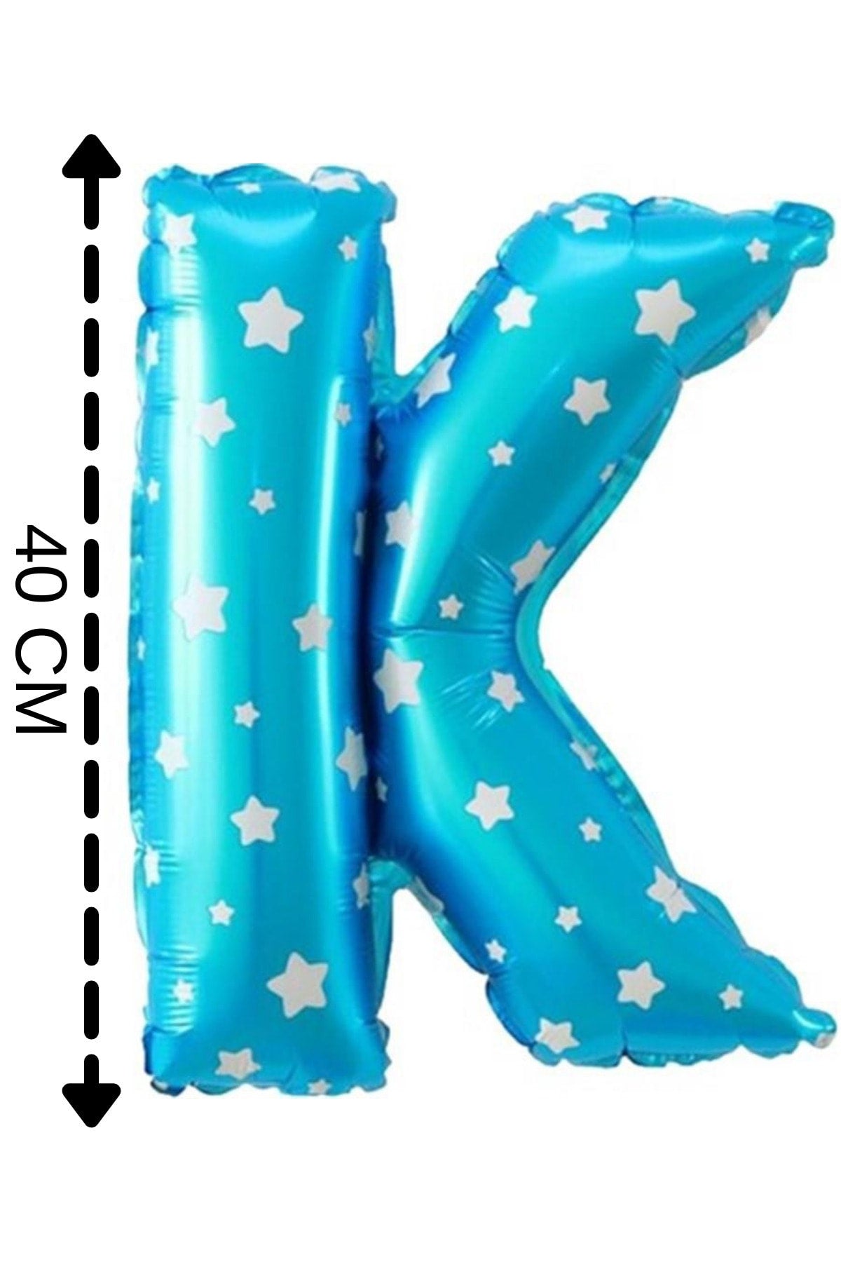 Folyo Balon K Harfi Helyum Balon 40 Cm Mavi Renk