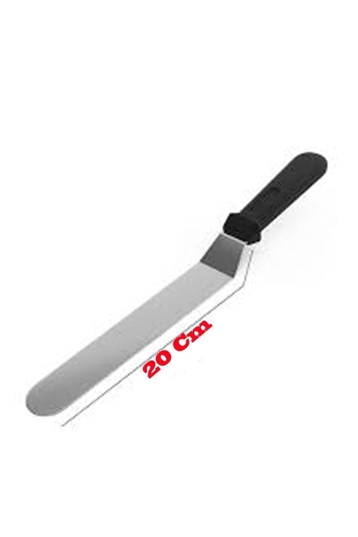 Eğik Oval Uçlu Pasta Sıvama Spatulası 20 cm