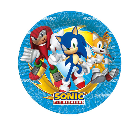 Sonic Temalı Karton Tabak