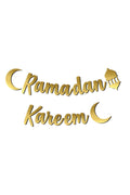 Ramadan Kareem Yazılı Kaligrafi Banner Gold