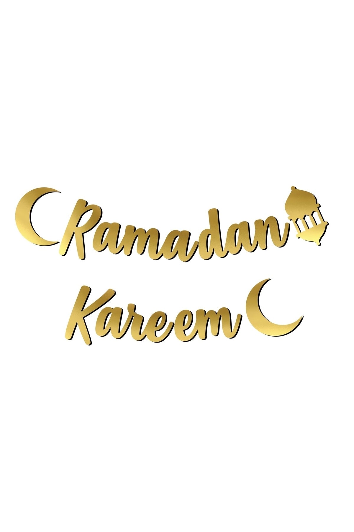 Ramadan Kareem Yazılı Kaligrafi Banner Gold
