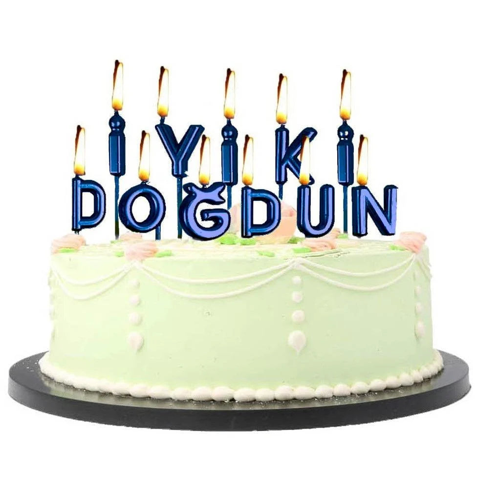 İyi ki Doğdun Pasta Mumu Mavi