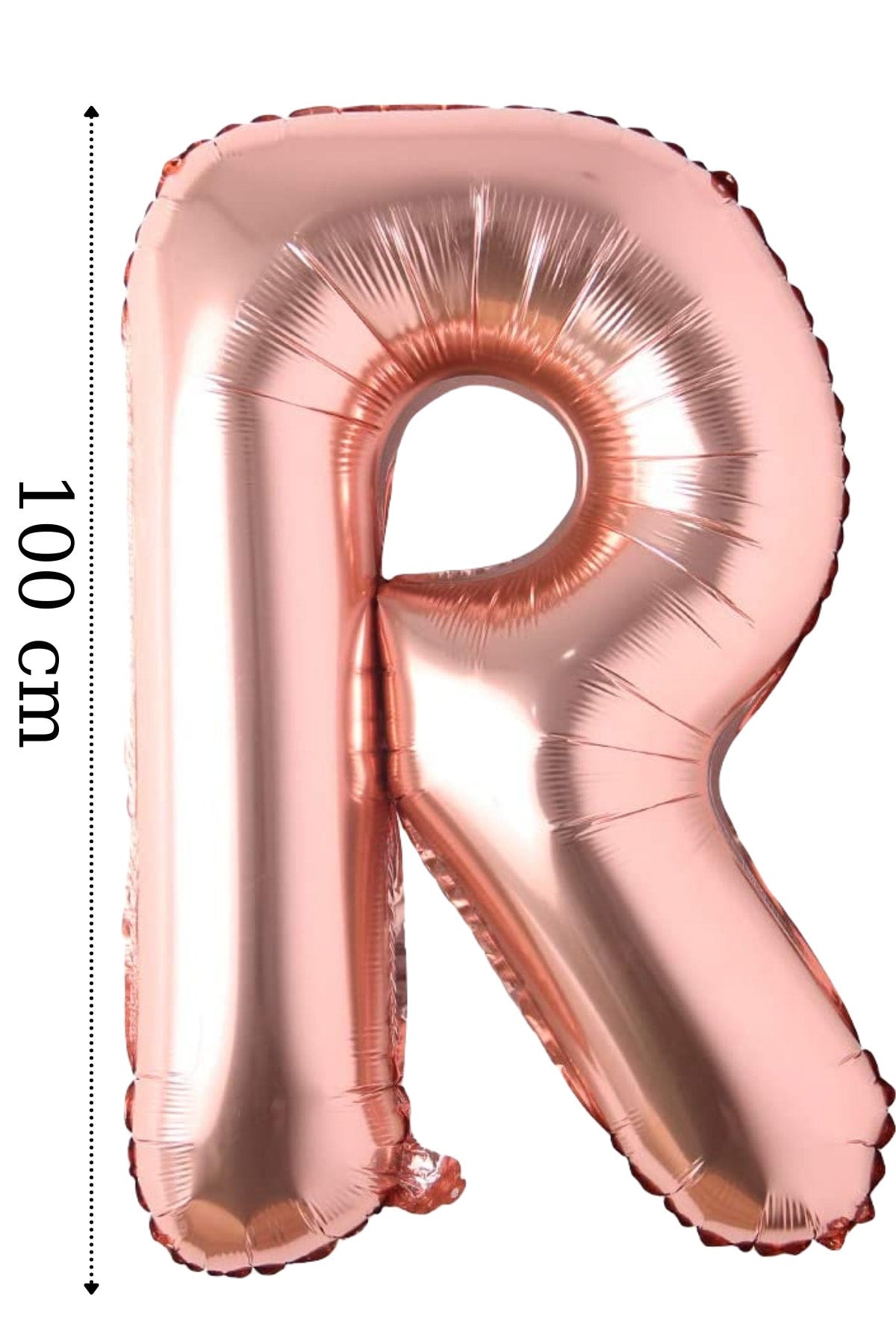 Folyo Balon R Harfi Helyum Balon 100 Cm Rose Renk