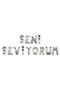 Seni Seviyorum Folyo Balon Evlilik Teklifi Sevgililer Günü Doğum Günü Set