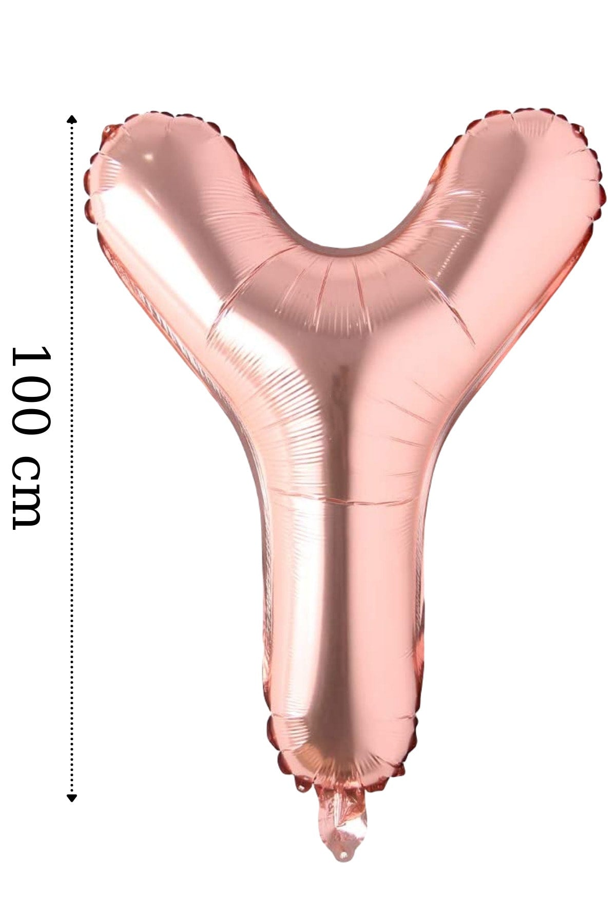 Folyo Balon Y Harfi Helyum Balon 100 Cm Rose Renk