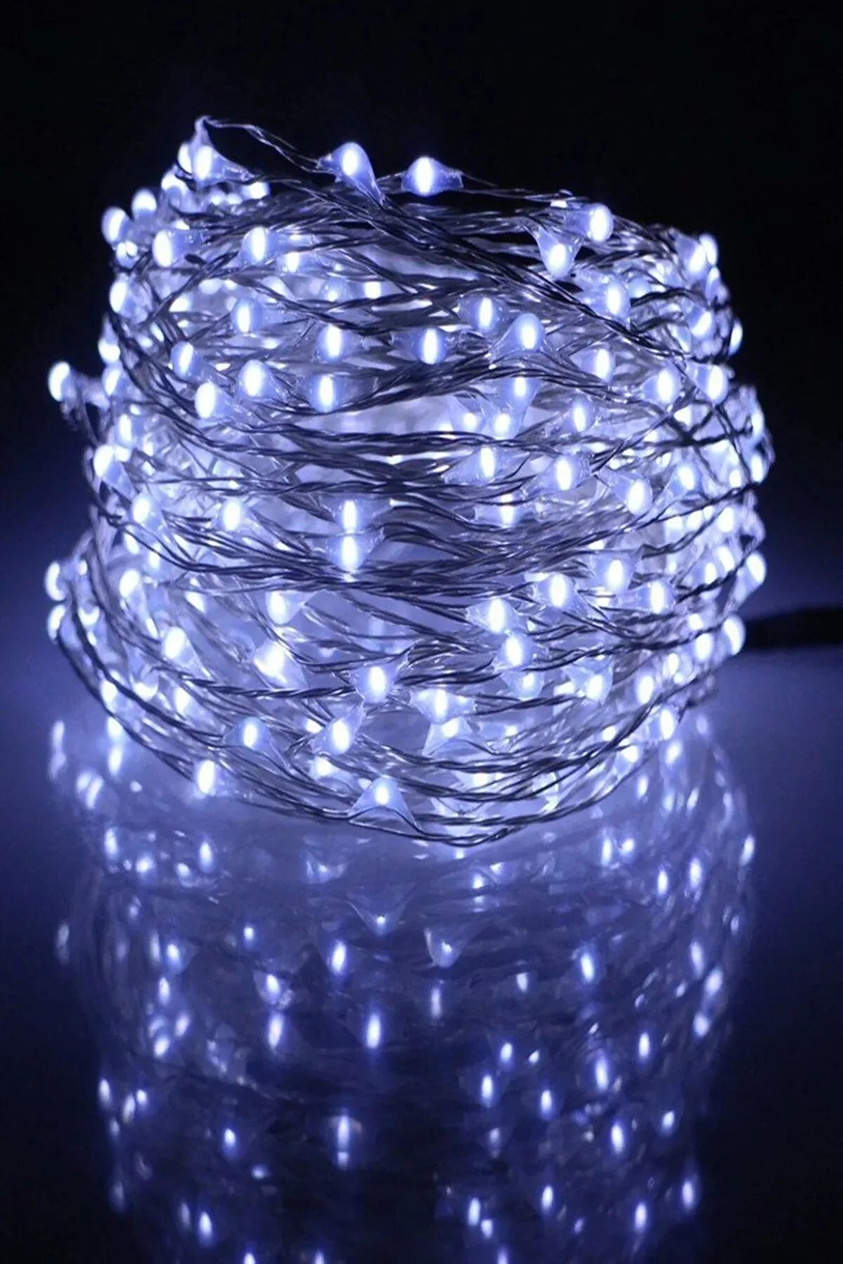 Beyaz Peri Led Işık Sarı Işıklı Dekoratif Pilli Ledli Işık 3 Metre