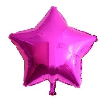 Fuşya Yıldız Folyo Balon 24 inc