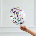 Karnaval Konfetili Şeffaf Balon 12 Adet