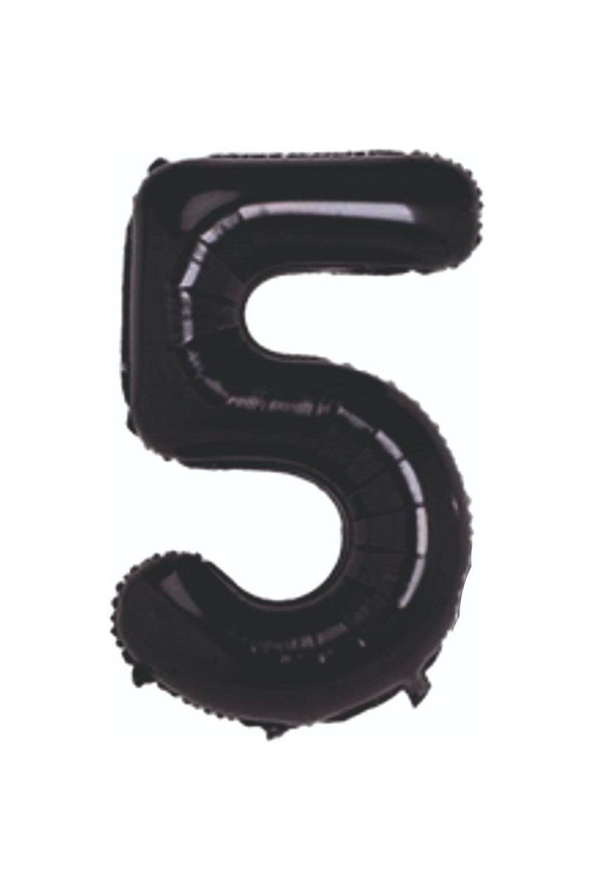 Folyo Balon 5 Rakamı Helyum Balon 76 Cm Siyah Renk