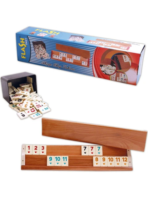 Flash Ağaç Okey Takımı - 1. Kalite Ağaç Istakalı Okey Takımı