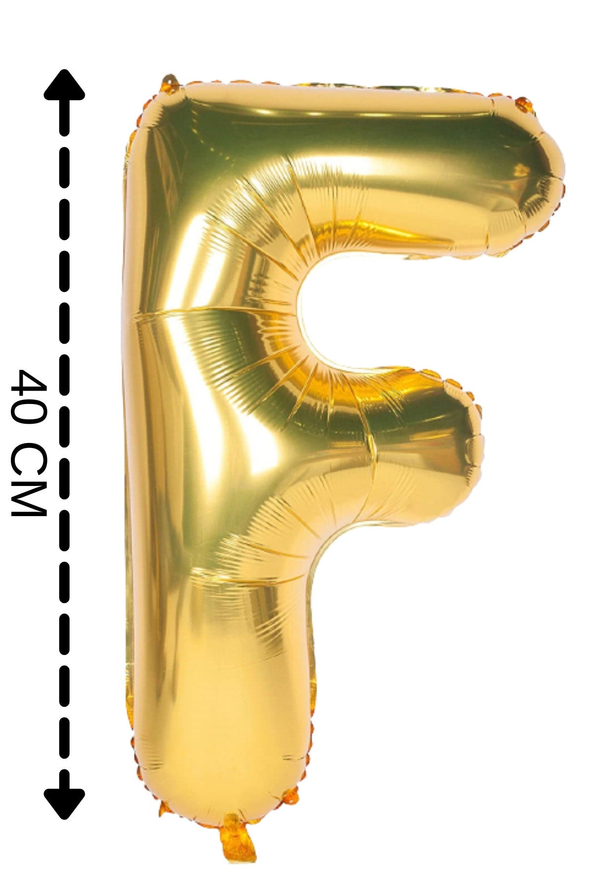 Folyo Balon F Harfi Helyum Balon 40 Cm Altın Renk