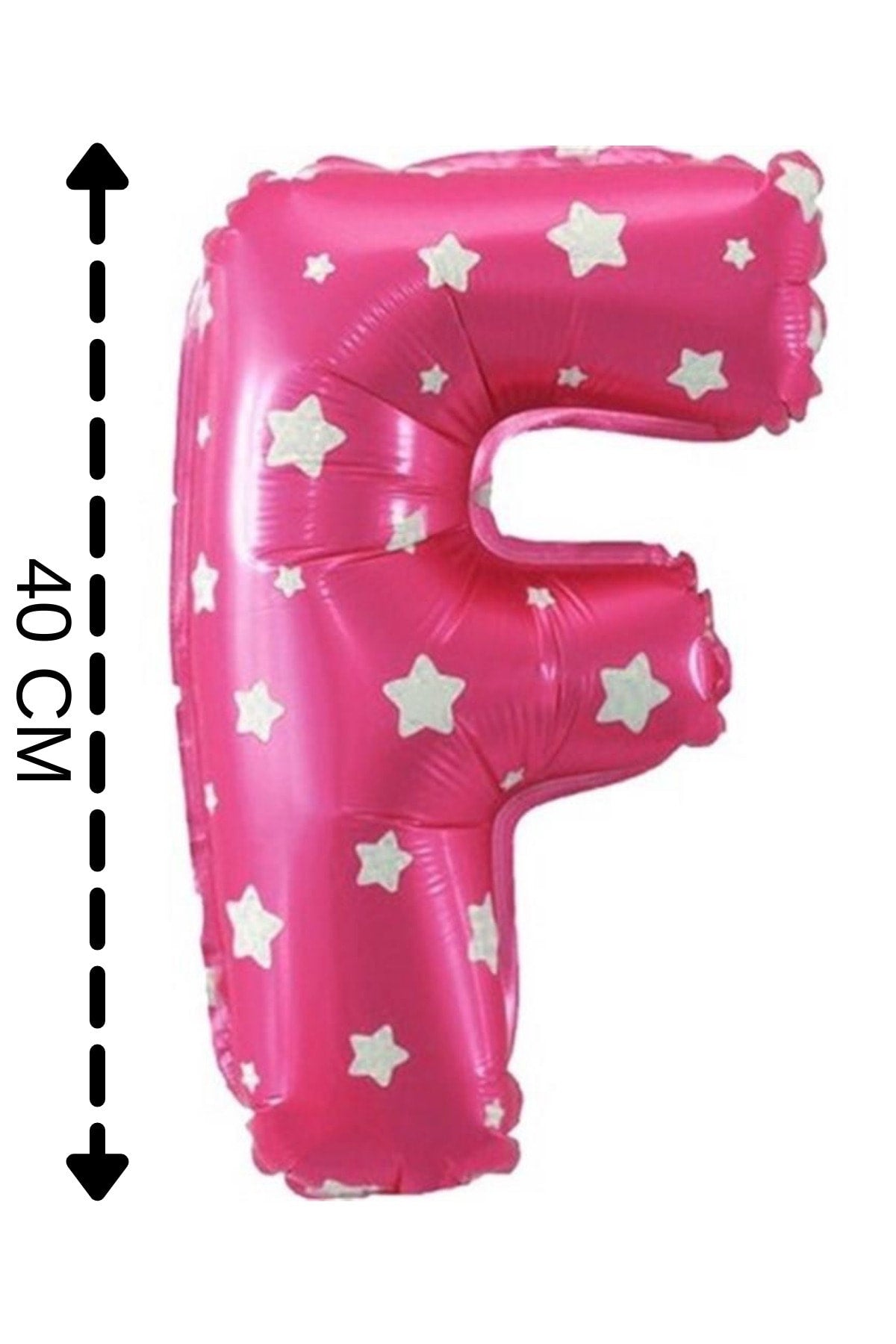 Folyo Balon F Harfi Helyum Balon 40 Cm Pembe Renk
