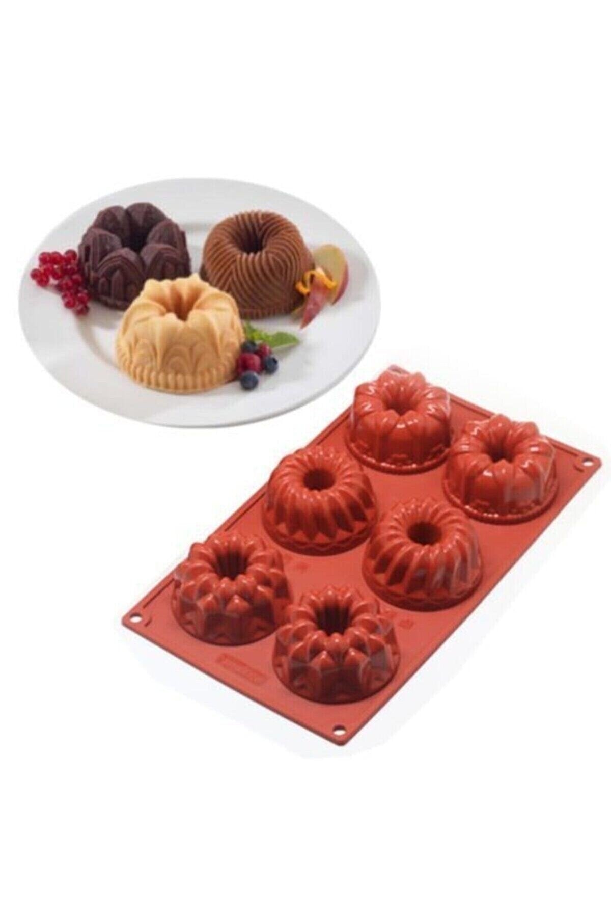 Çiçek Burgu Desenli Silikon Pasta Kek Kalıbı