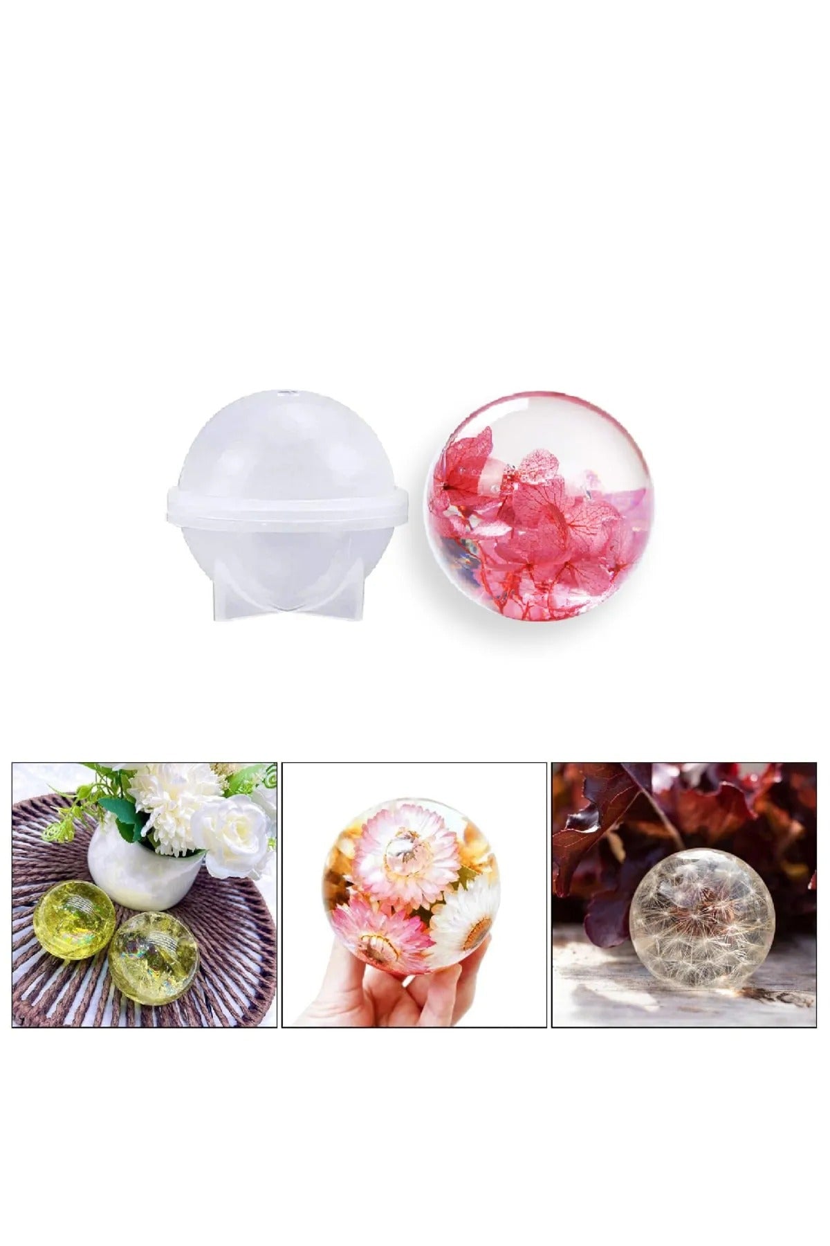 Epoksi Silikon Küre Kalıbı (2cm)