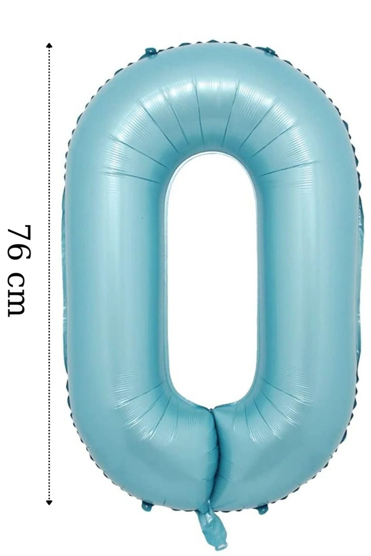 Folyo Balon 0 Rakamı Helyum Balon Mavi Renk