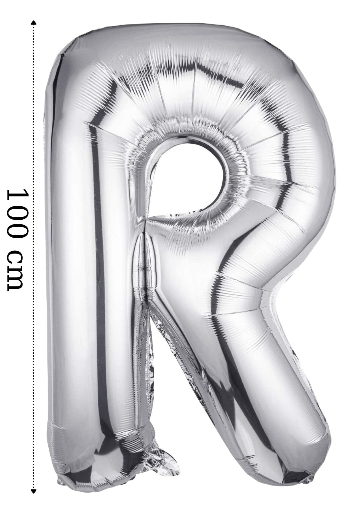 Folyo Balon R Harfi Helyum Balon 100 Cm Gümüş Renk