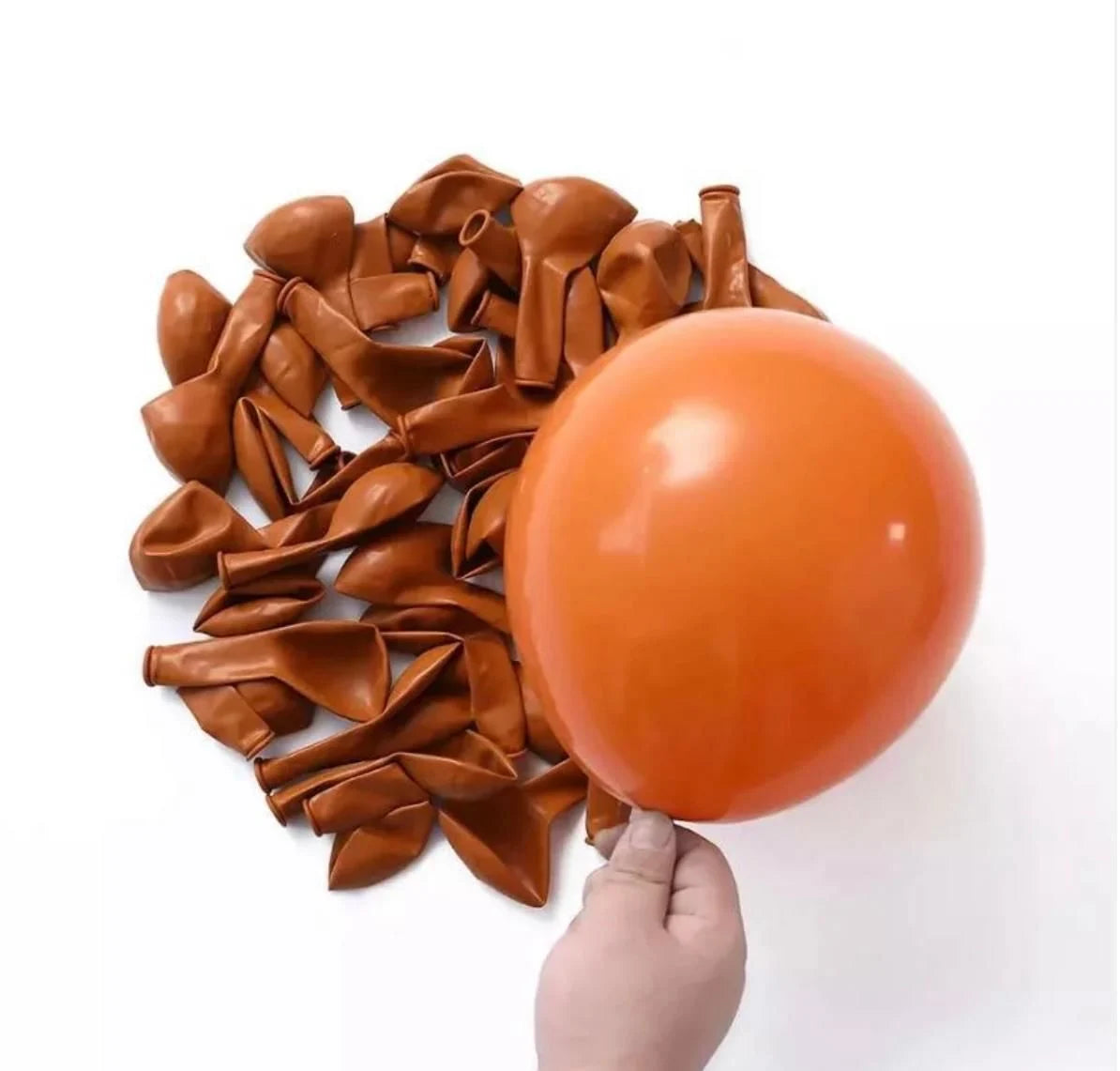 Yanık Turuncu Retro Balon 100 Adet 5 İnç