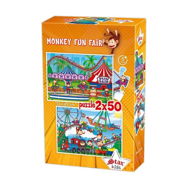 Maymun Lunaparkı  -2x 50 Parça