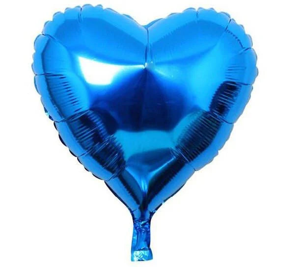 Mavi Kalp Folyo Balon 24 inc