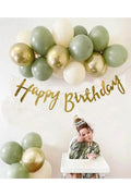 Pastel Happy Birthday Banner Mini Zincir Balon Seti