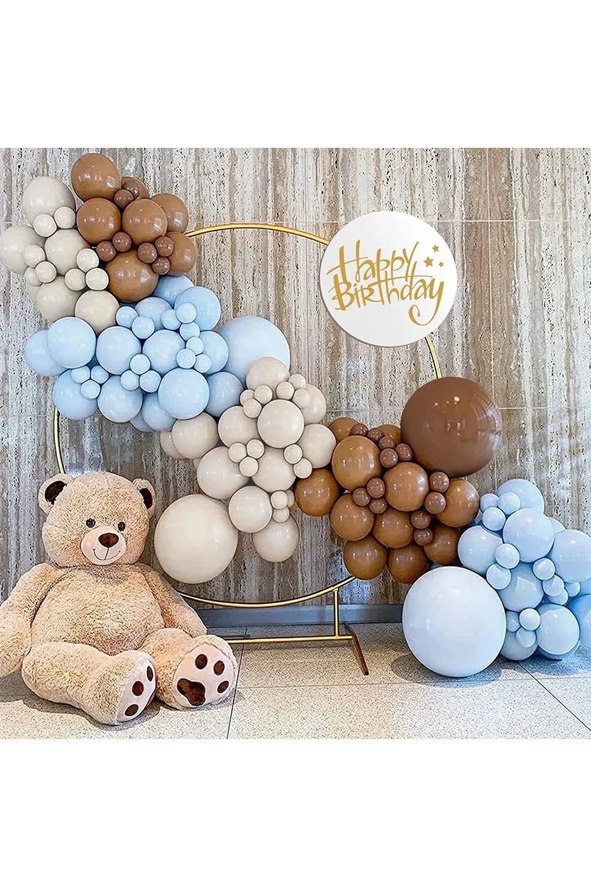 Deniz Kumu Balon Seti Pastel Soft Balon Zinciri 1 Yaş 75'li