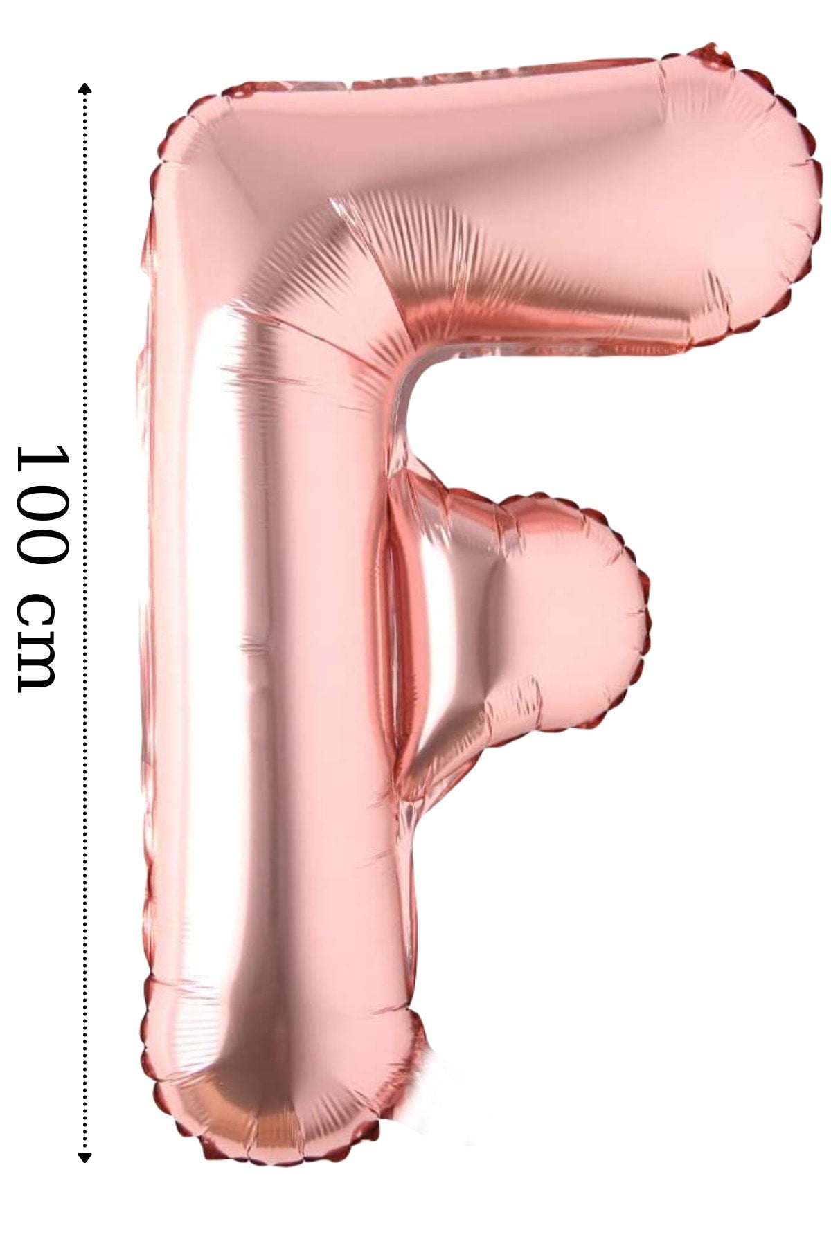 Folyo Balon F Harfi Helyum Balon 100 Cm Rose Renk