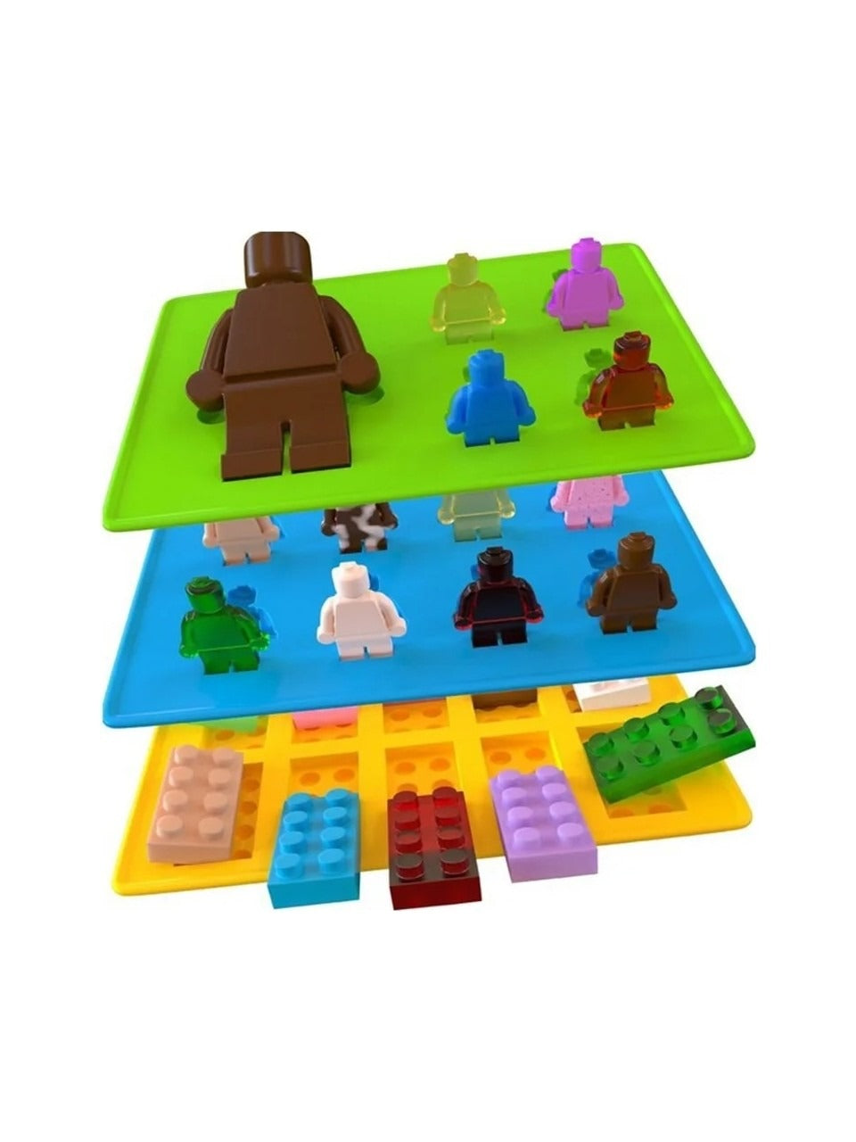 Silikon Düz Lego Çikolata Silikon Kalıbı