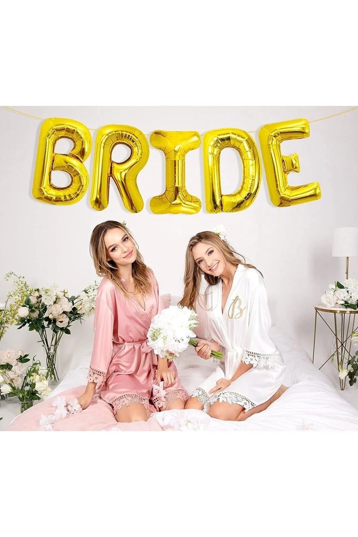Bride Yazılı Folyo Balon Gold Renk 76 cm
