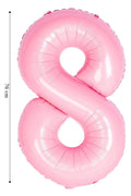 Folyo Balon 8 Rakamı Helyum Balon Pembe Renk