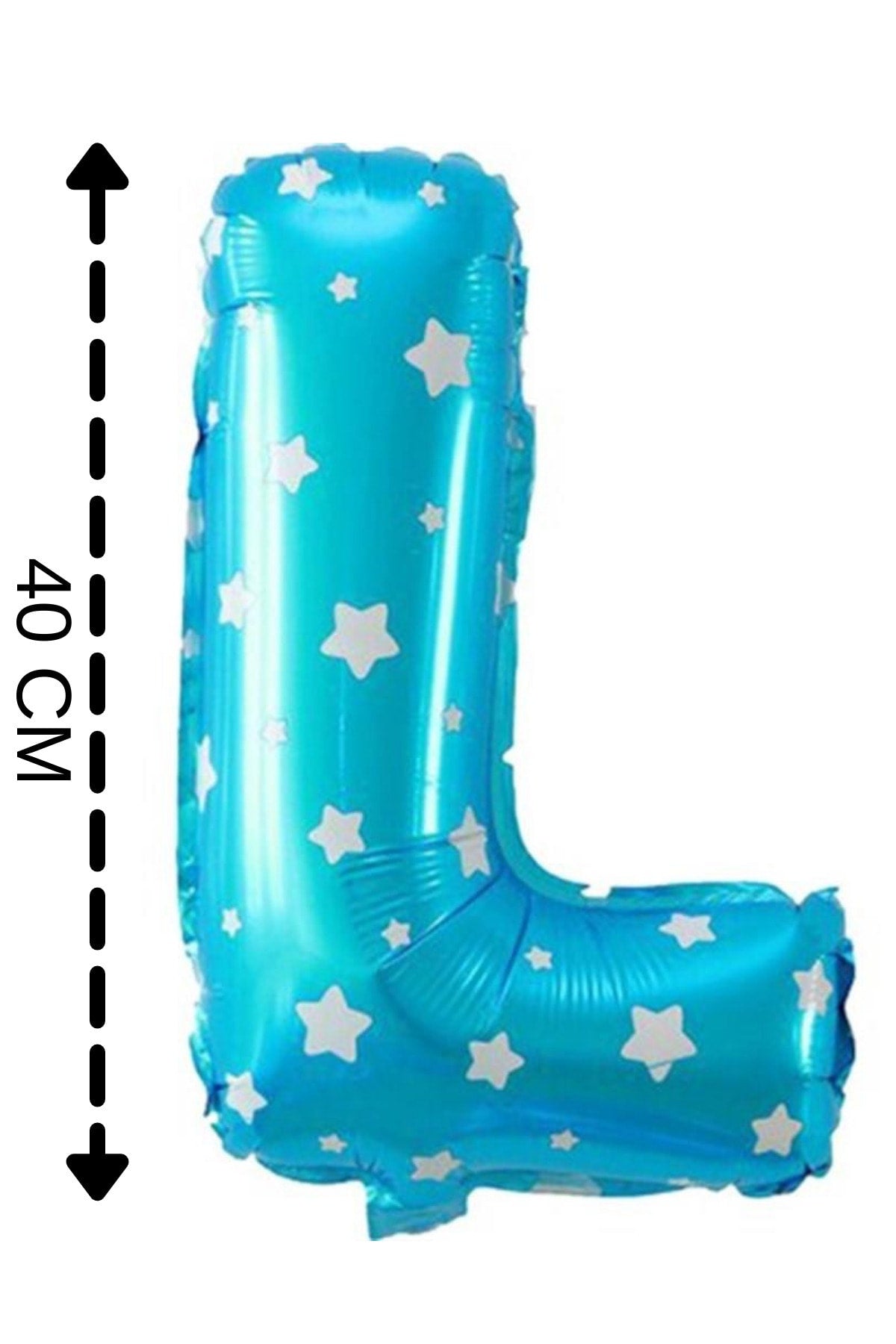 Folyo Balon L Harfi Helyum Balon 40 Cm Mavi Renk