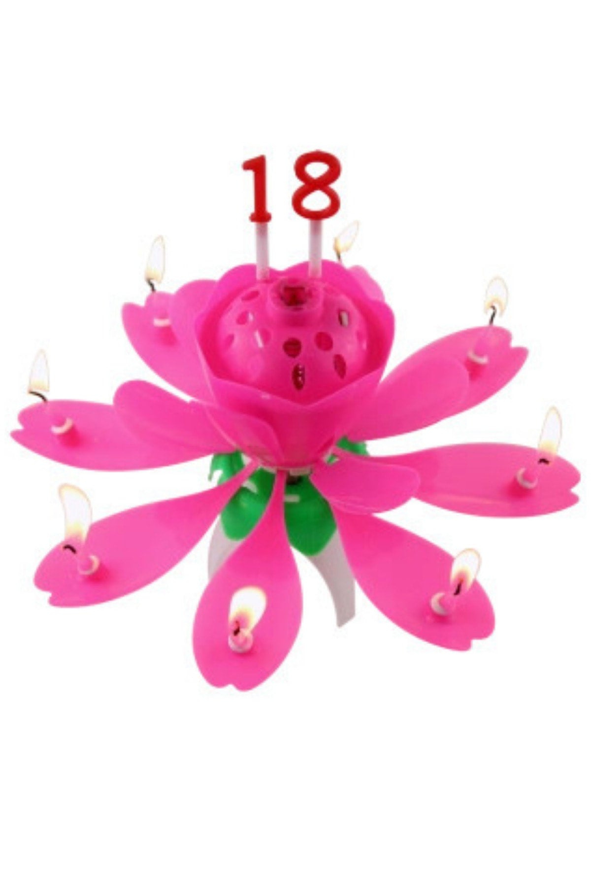 Mum Sesli Lüx Doğum Günü Mumu Happy Birthday Fon Müzik Sesi Pembe Renk
