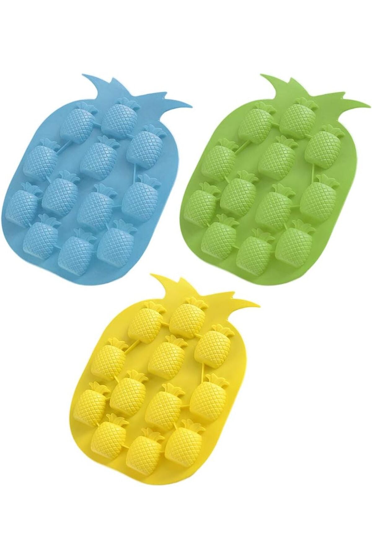 Silikon Ananas Şekilli Buz,Jelibon,Çikolata,Kek Kalıbı