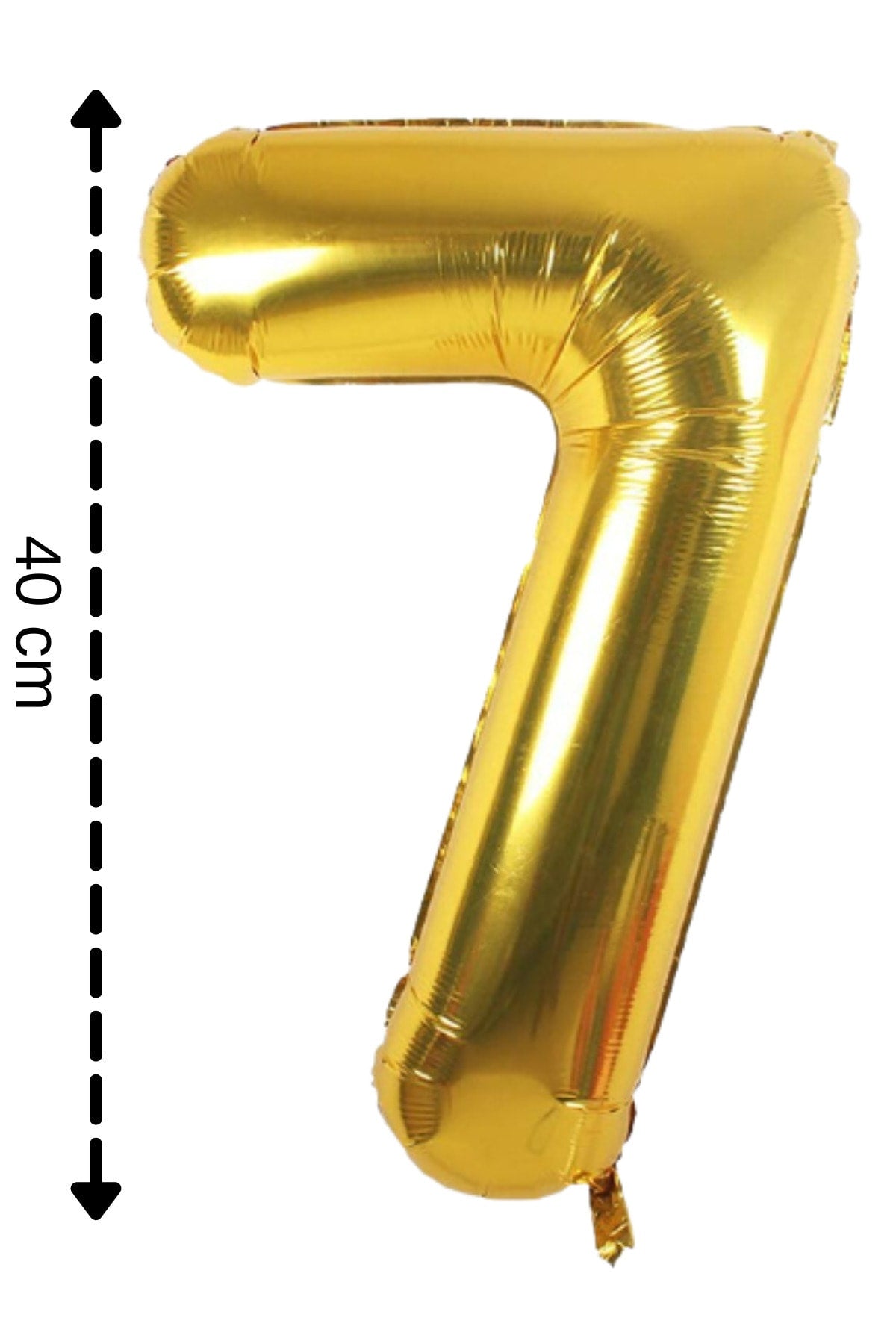 Folyo Balon 7 Rakamı Helyum Balon 40 Cm Altın Renk