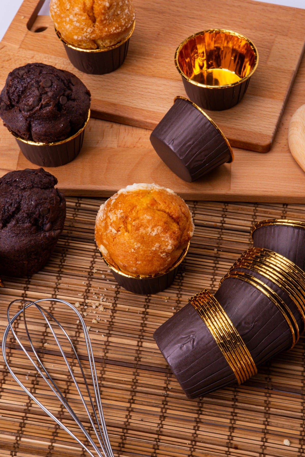 Muffin Cupcake Kalıbı İçi Gold Kahverengi Renk 25 Adet