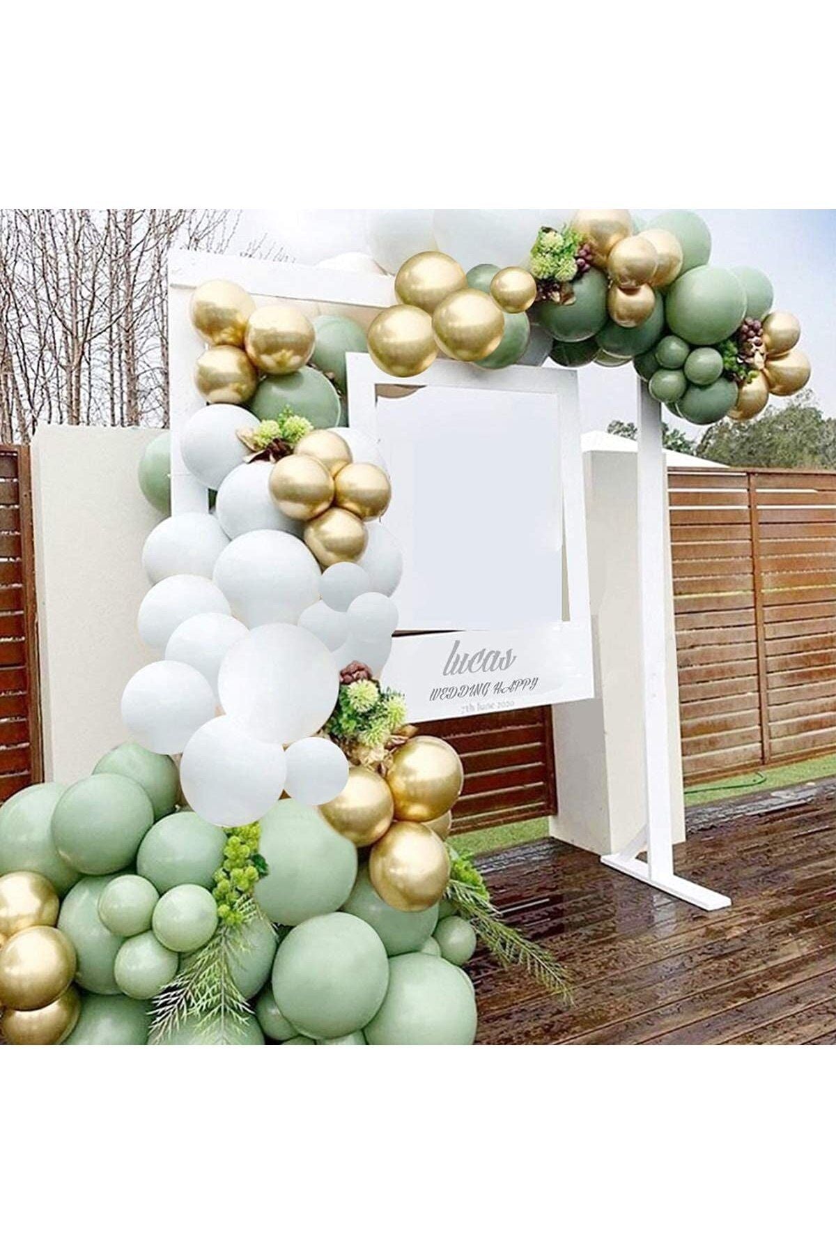 Deniz Kumu Pastel Ten Rengi Doğum Günü Ve Nişan Balon Zinciri