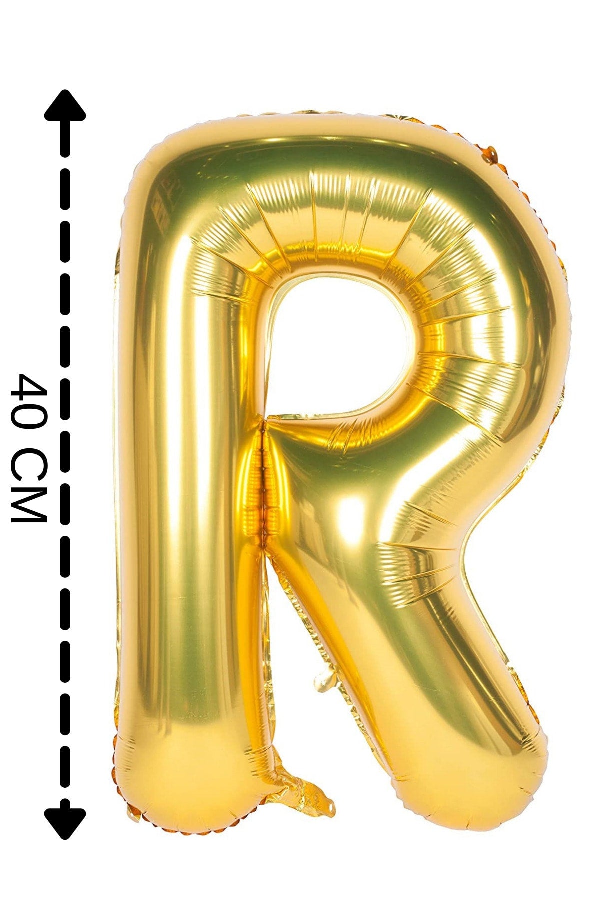 Folyo Balon R Harfi Helyum Balon 40 Cm Altın Renk