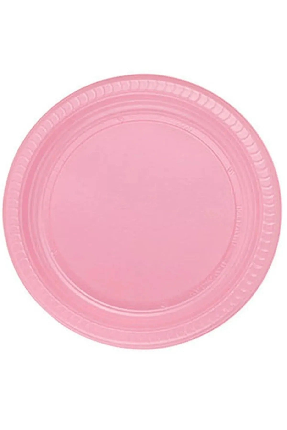 Tabak Plastik Tabak 25 Adet Pembe Renk