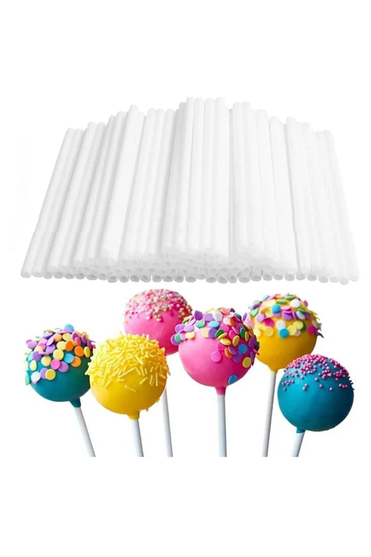 Lolipop Çubuğu CakePop Kek Çubuğu Parti Çubuğu Plastik Çubuk 1000 Adet