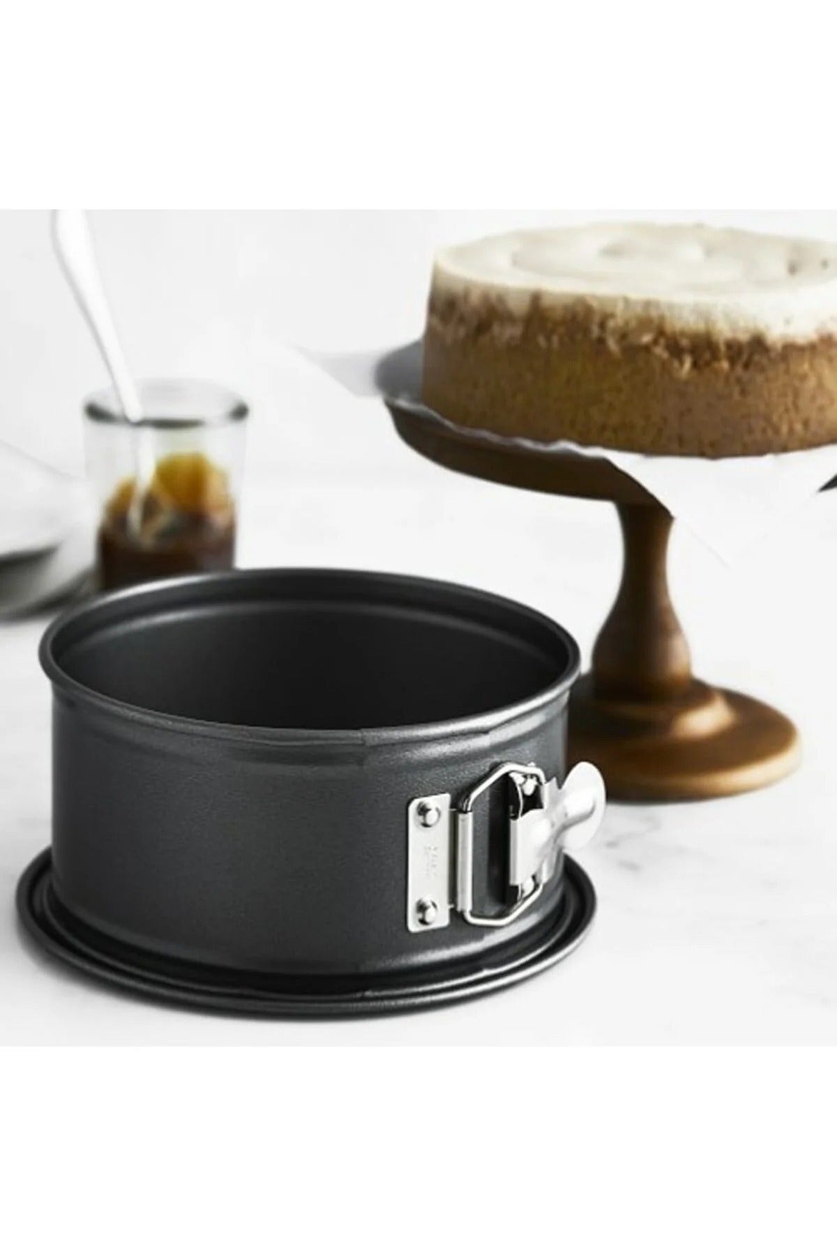 Patisse Yüksek Yuvarlak Altı Çıkabilen Kelepçeli Pasta Kalıbı - 22 cm