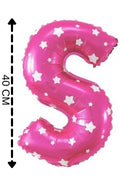 Folyo Balon S Harfi Helyum Balon 40 Cm Pembe Renk